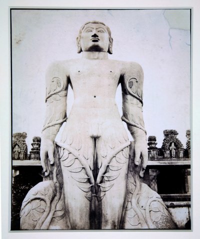 Monolithic statue of Gommateshvara, Stravana Belgola, c.1855 by English Photographer